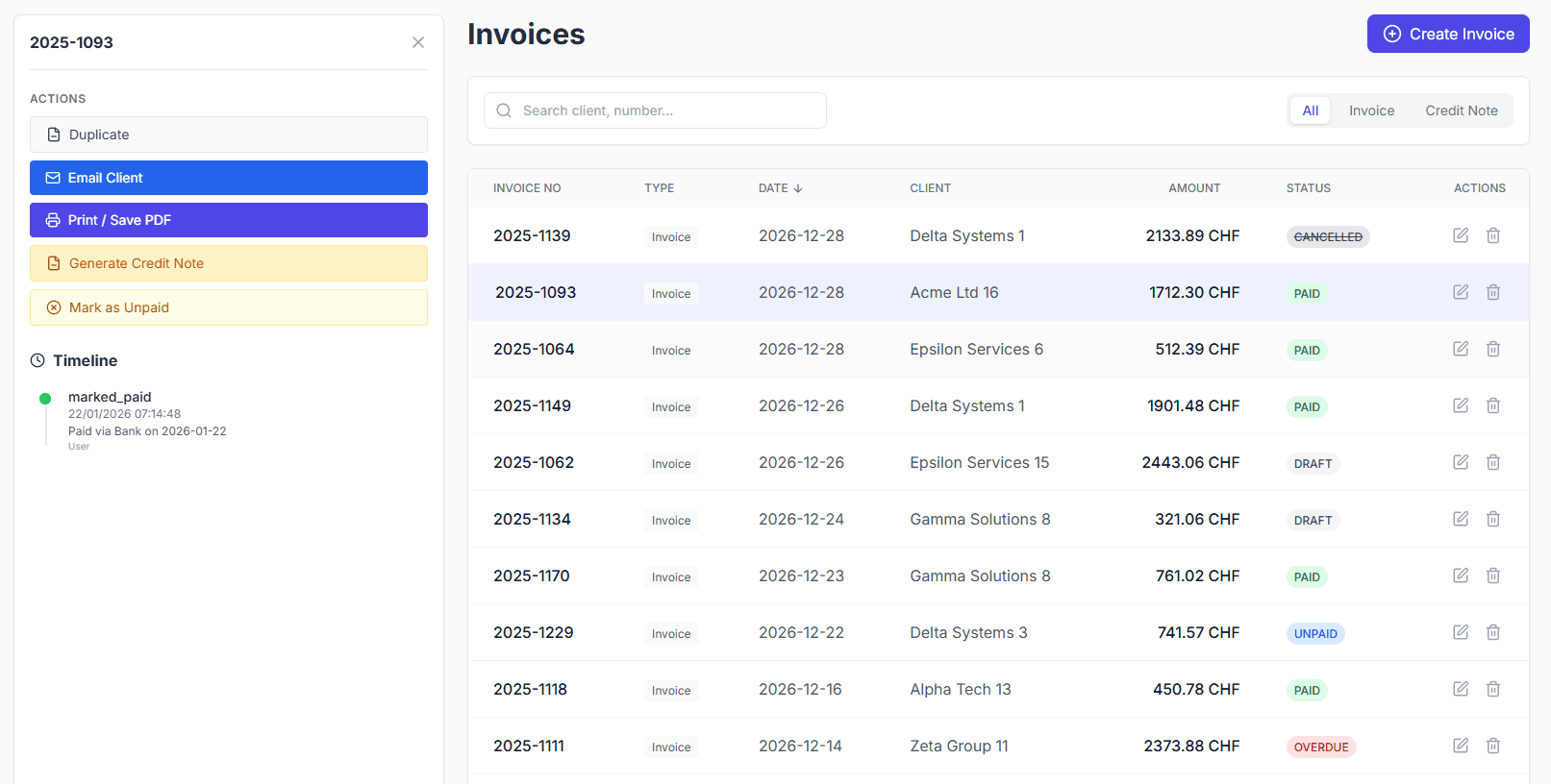Logiciel de facturation invoicing