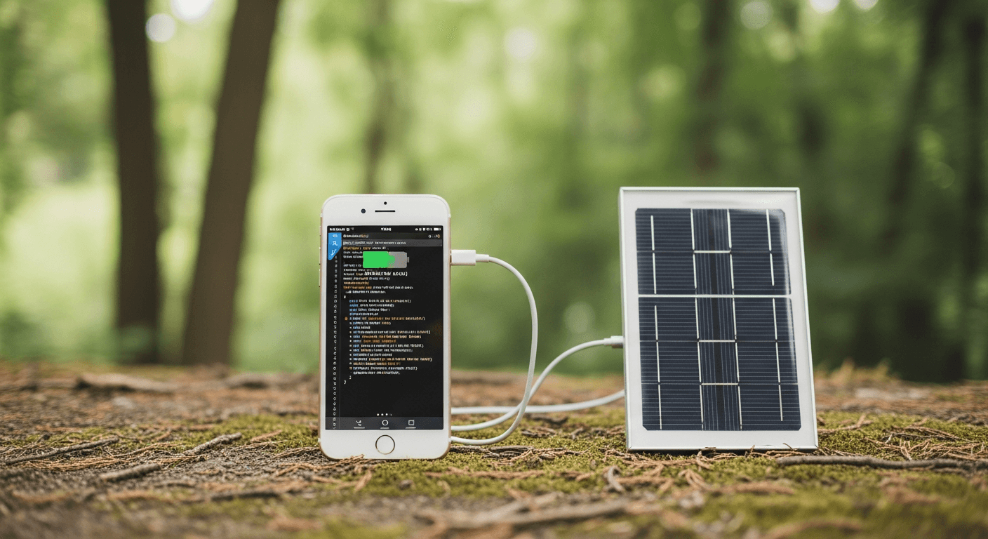 iPhone 8 recyclé : serveur OCR solaire