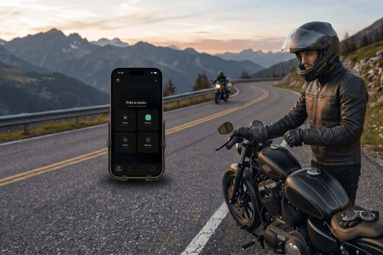 Application Bikervoice pour communauté motarde - Communication temps réel entre motards sourds et entendants avec transcription vocale, IA résumée et géolocalisation