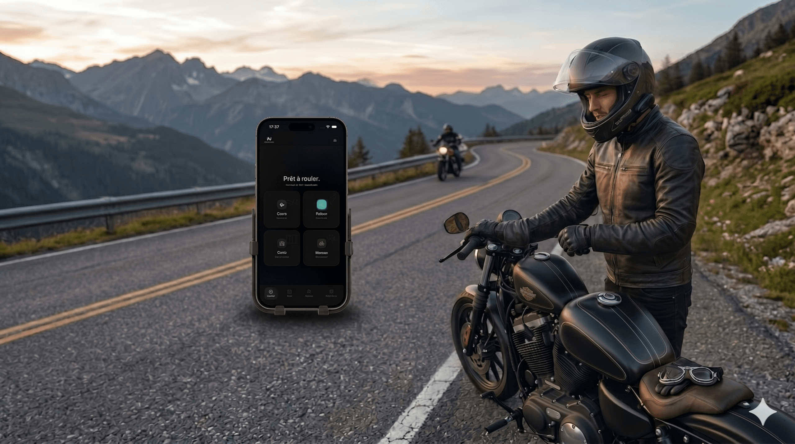 Application Bikervoice pour communauté motarde - Communication temps réel entre motards sourds et entendants avec transcription vocale, IA résumée et géolocalisation